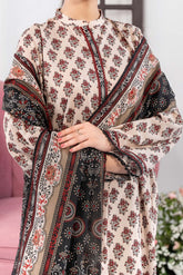 NUSL3303 Printed Cambric Suit - Unstitched 3Pc